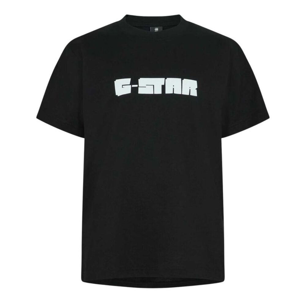 G-Star Mens Script Regular T-Shirt / Dark Black